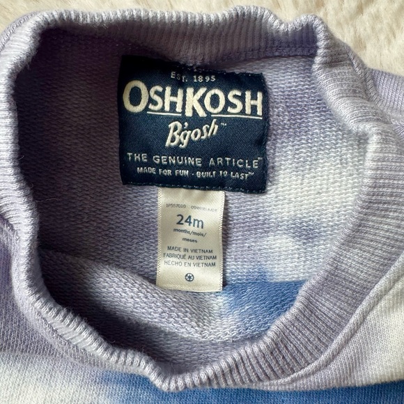 OshKosh B’gosh The Genuine Article Tie Dye Sweatshirt 24 months - Picture 3 of 5